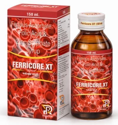 Ferricore XT Syrup packaging