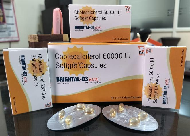 Brightal-D3 60K Soft gelatin capsules packaging